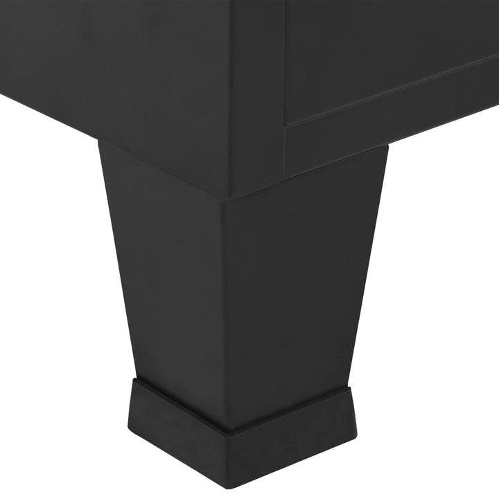 Șifonier, Negru, 90 X 40 X 140 Cm, Oțel, Industrial