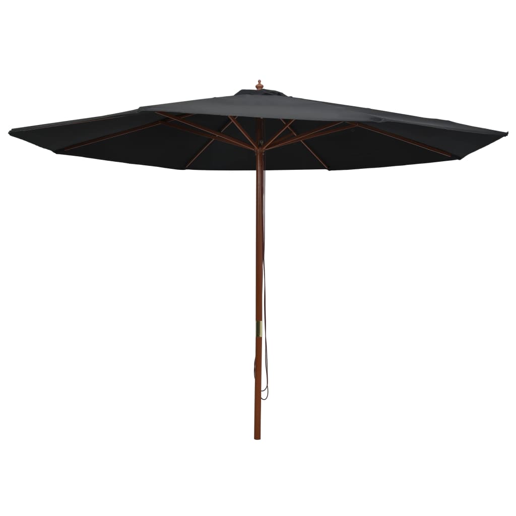 Umbrelă De Soare De Exterior, Stâlp Din Lemn, , 350 Cm
