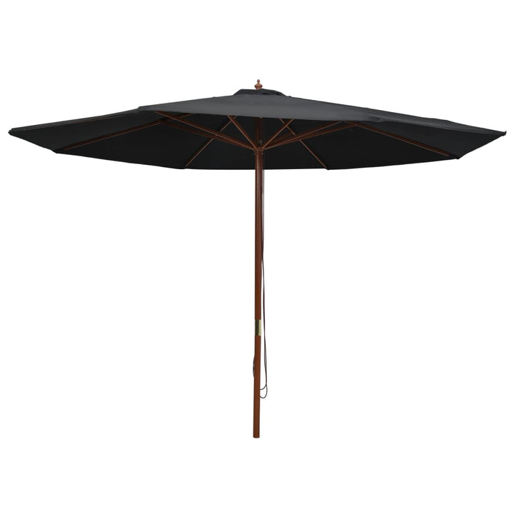Umbrelă De Soare De Exterior, Stâlp Din Lemn, , 350 Cm