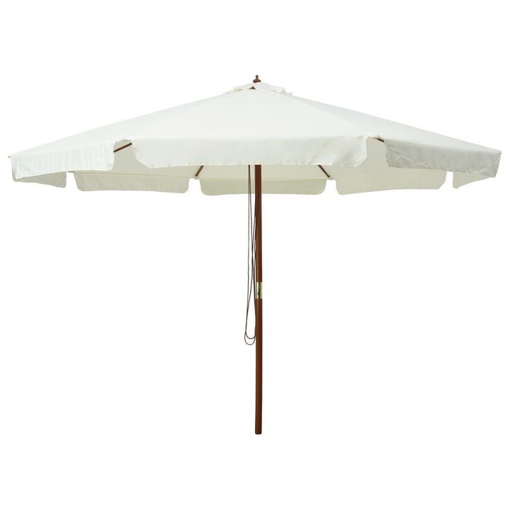 Umbrelă De Soare De Exterior, Stâlp Lemn, Iu, 330 Cm