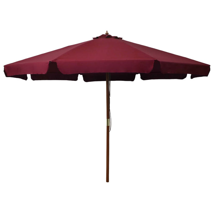 Umbrelă De Soare De Exterior, Stâlp Lemn, Iu, 330 Cm