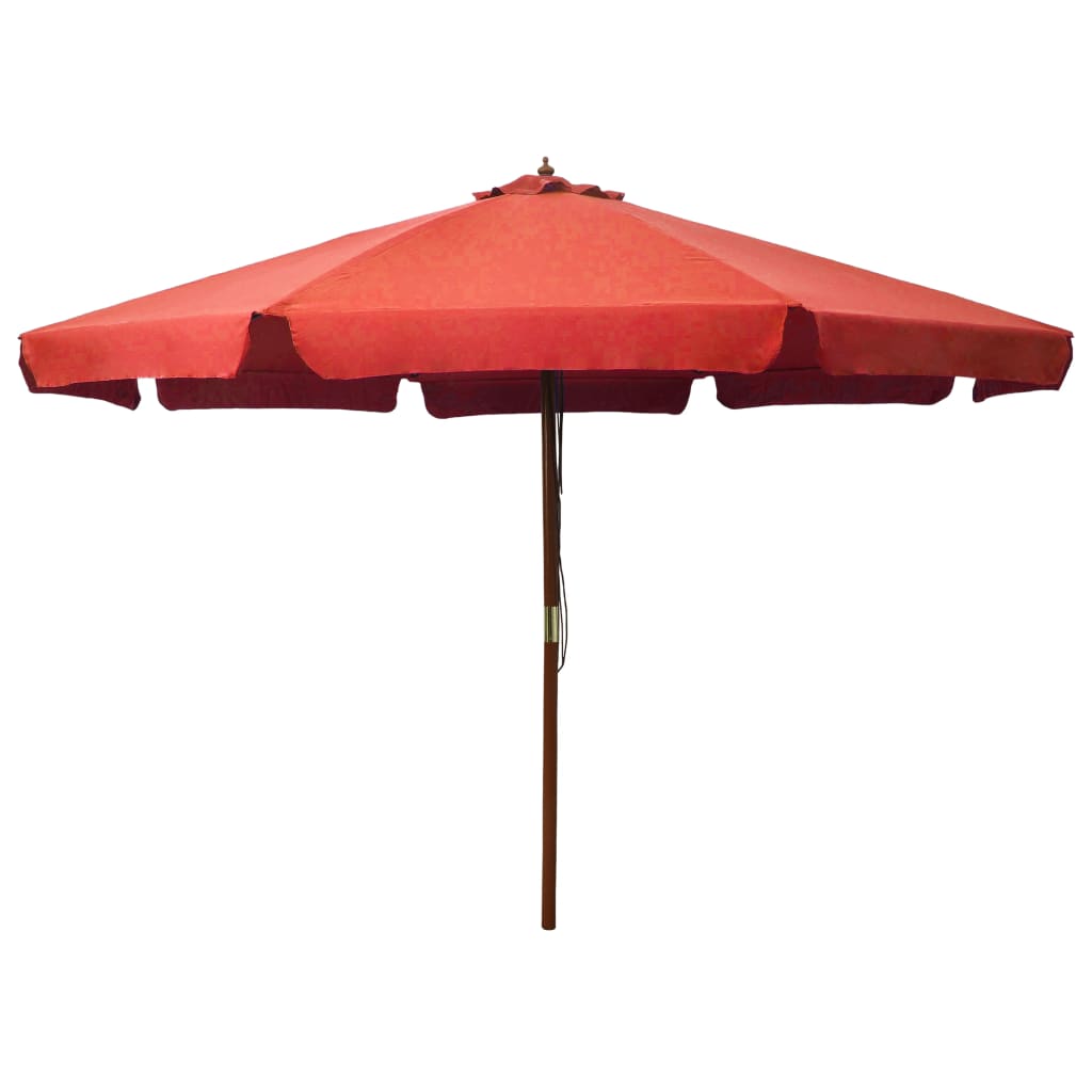 Umbrelă De Soare De Exterior, Stâlp Lemn, Iu, 330 Cm