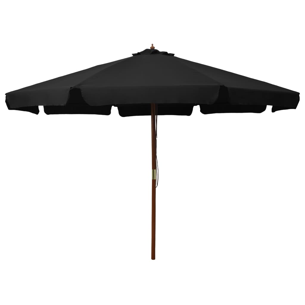 Umbrelă De Soare De Exterior, Stâlp Lemn, Iu, 330 Cm