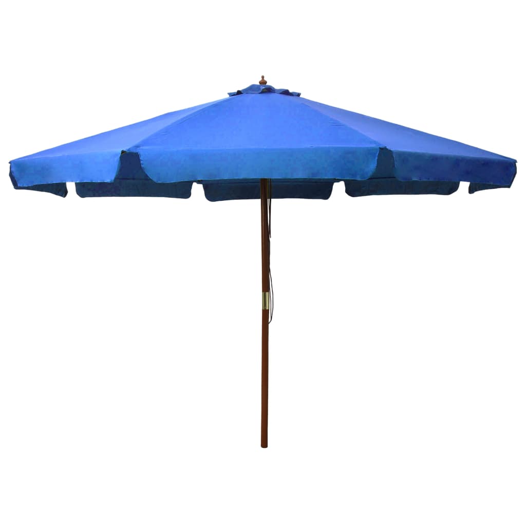Umbrelă De Soare De Exterior, Stâlp Lemn, Iu, 330 Cm