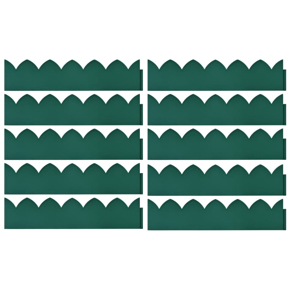 Borduri De Gazon, 10 Buc., Verde, 65X15 Cm, Pp