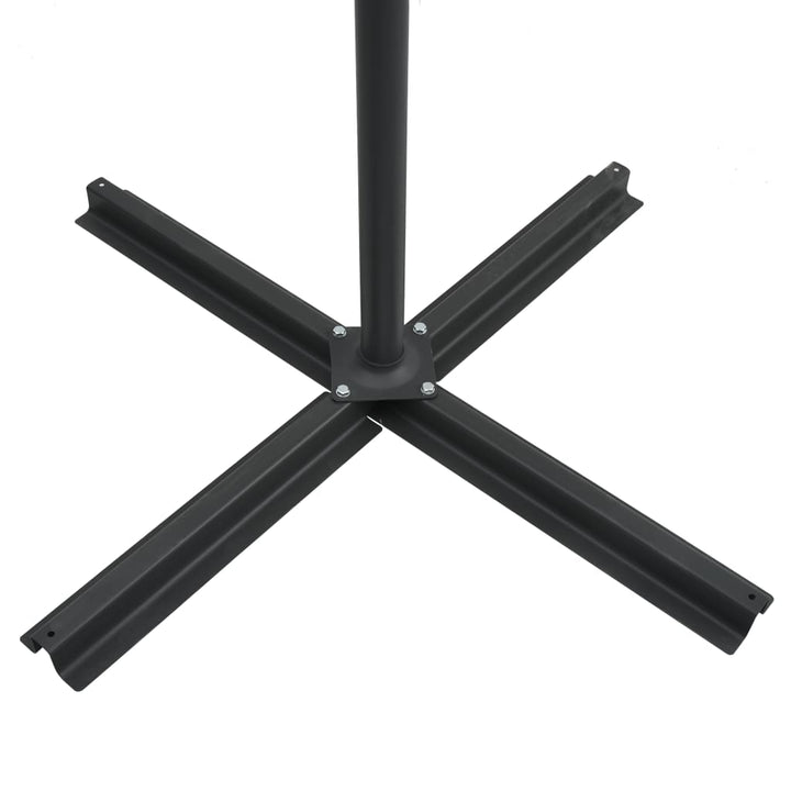 Umbrelă În Consolă Cu Led, Stâlp Din Oțel, Taupe,