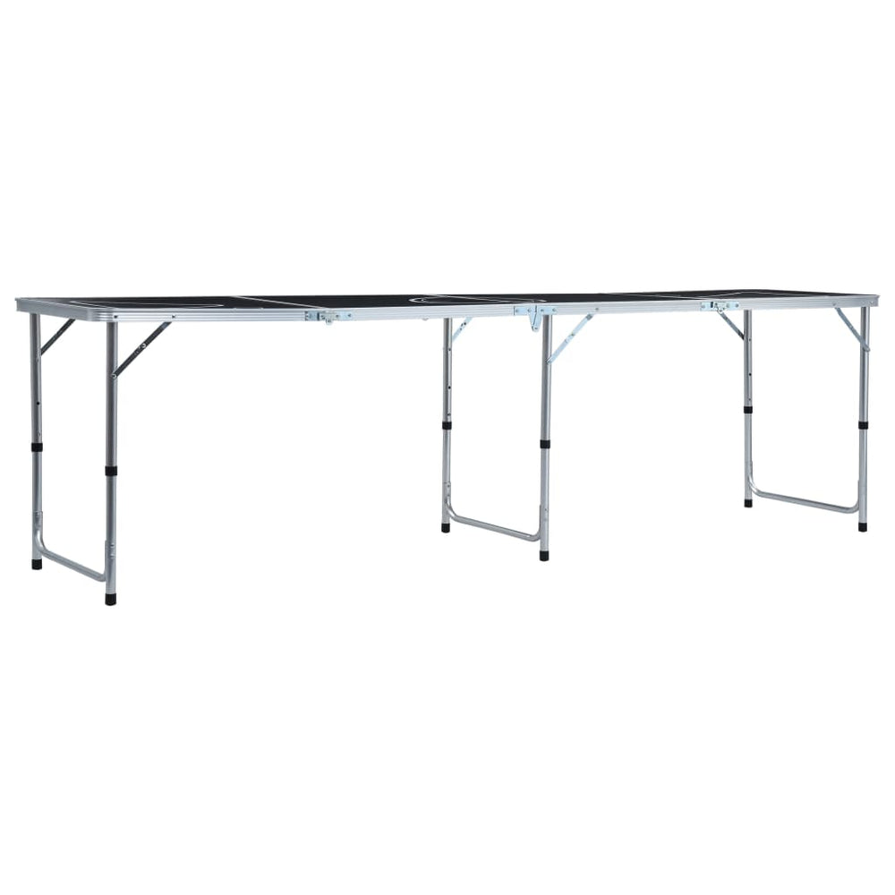 Masă De Joc Cu Bere Tip Ping Pong, Pliabilă, Negru, 240 Cm