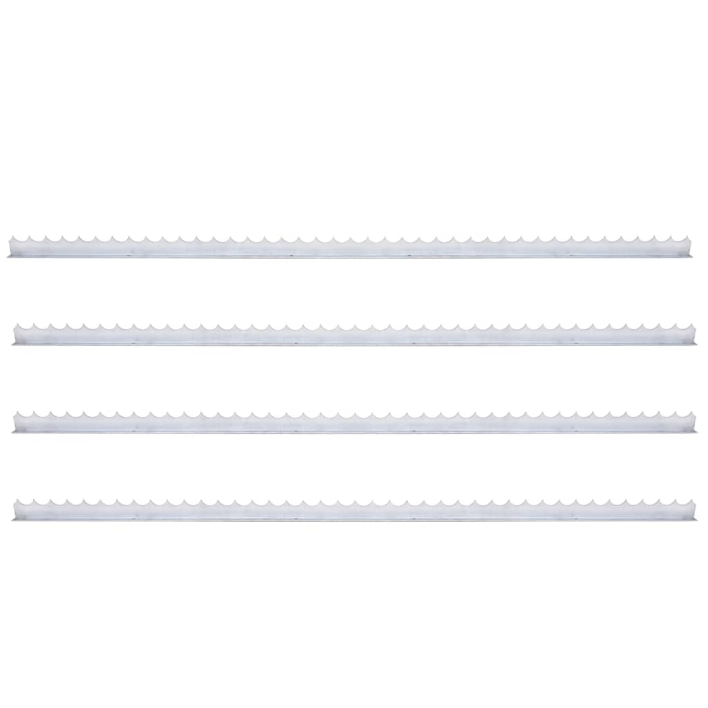 Bandă Cu Țepi De Perete, 4 Buc., Oțel Galvanizat, 1 M