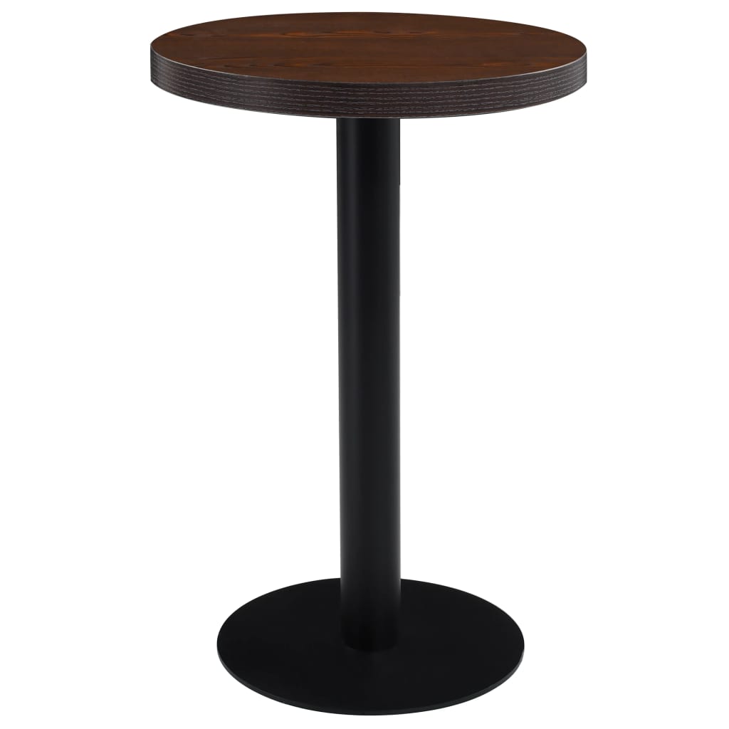Masă De Bistro, Maro Închis, 60 Cm, Mdf