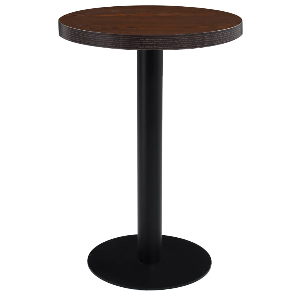 Masă De Bistro, Maro Închis, 60 Cm, Mdf