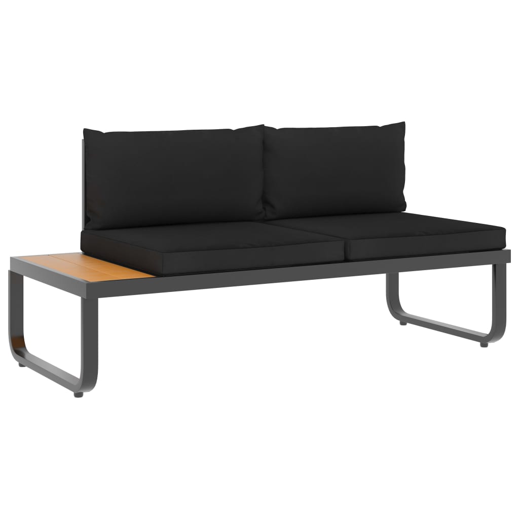Set Canapea De Grădină Colțar Cu Perne, 4 Piese, Aluminiu, Wpc