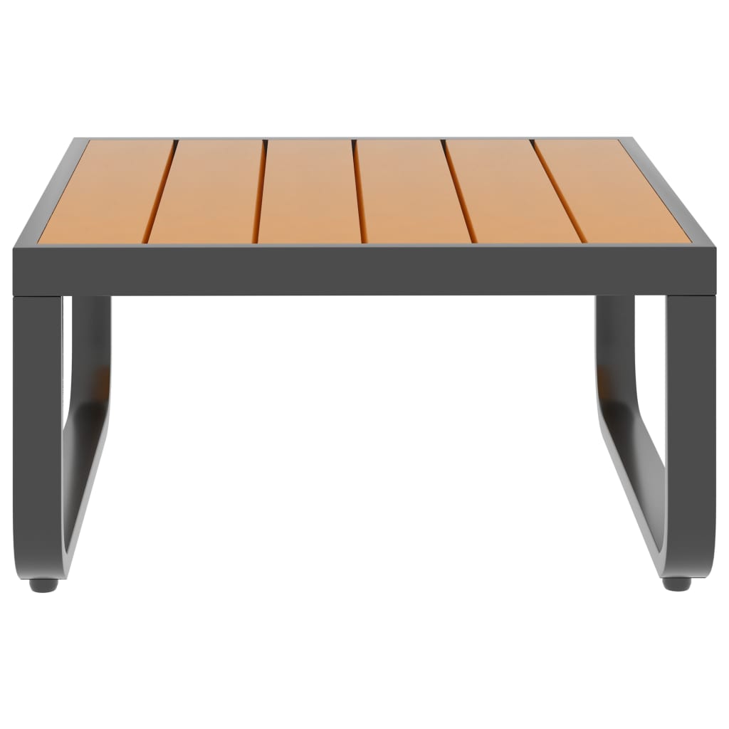 Set Canapea De Grădină Colțar Cu Perne, 4 Piese, Aluminiu, Wpc