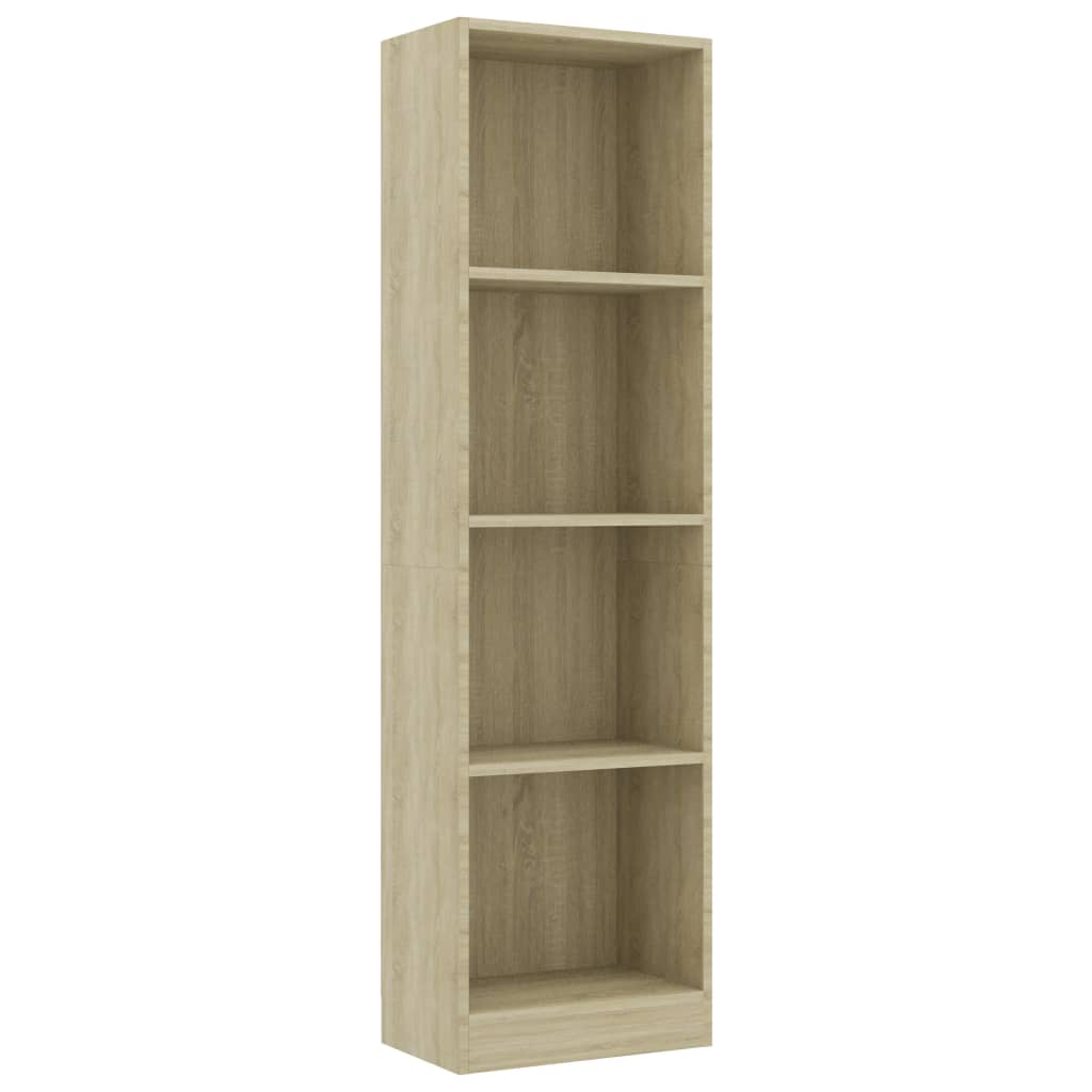 Bibliotecă 4 Rafturi 40X24X, Lemn Prelucrat
