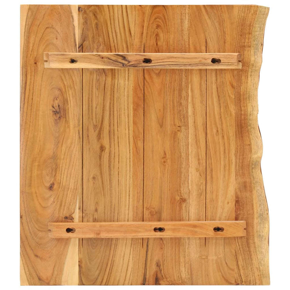 Blat Lavoar De Baie, 80X52X2,5 Cm, Lemn Masiv De Acacia