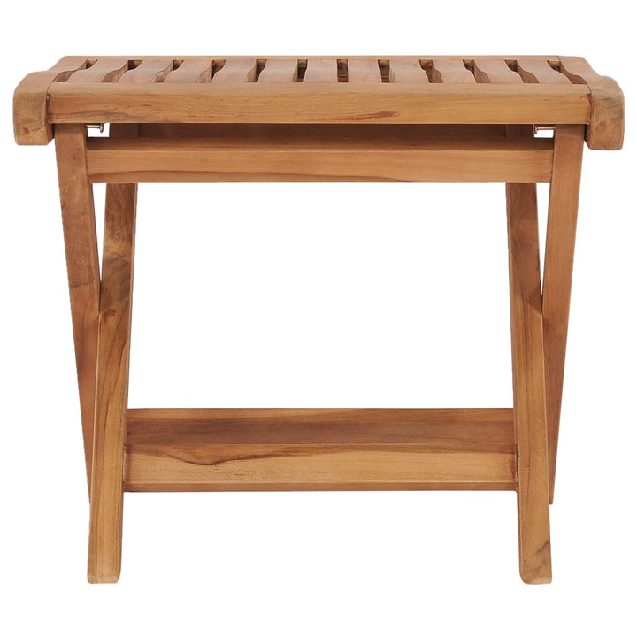Taburet Pliabil, 46,5 X 49 X 41,5 Cm, Lemn Masiv De Tec