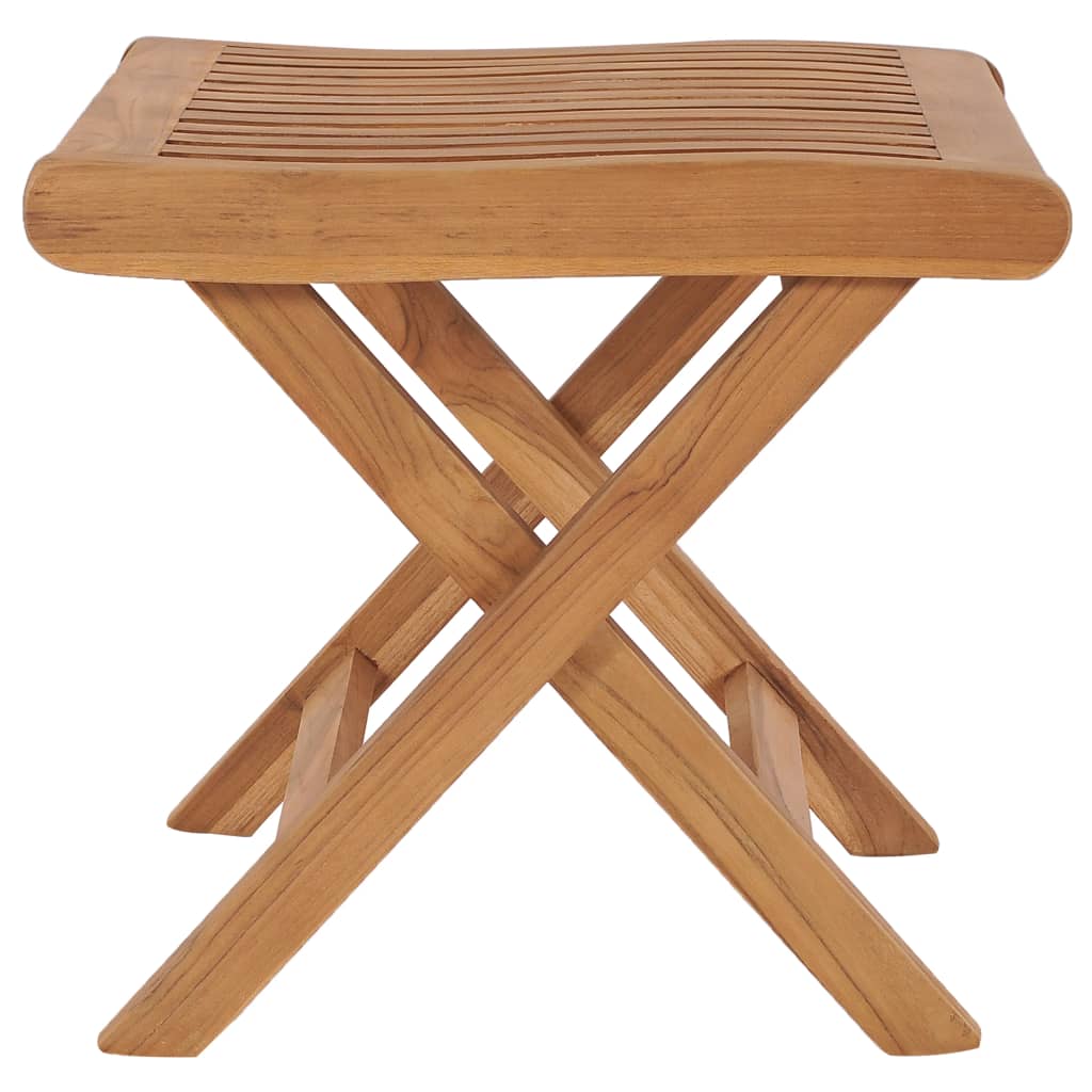 Taburet Pliabil, 46,5 X 49 X 41,5 Cm, Lemn Masiv De Tec