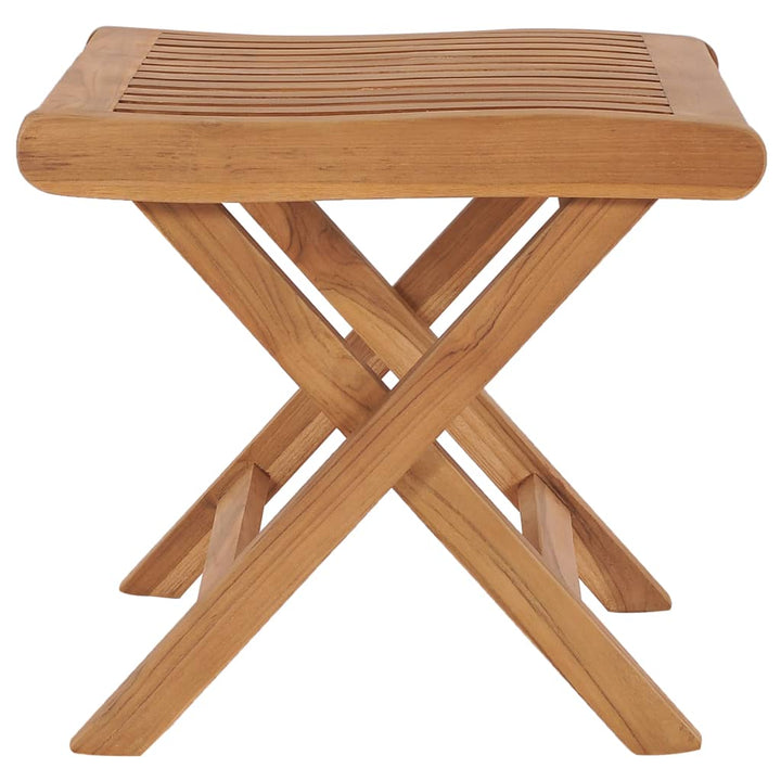 Taburet Pliabil, 46,5 X 49 X 41,5 Cm, Lemn Masiv De Tec