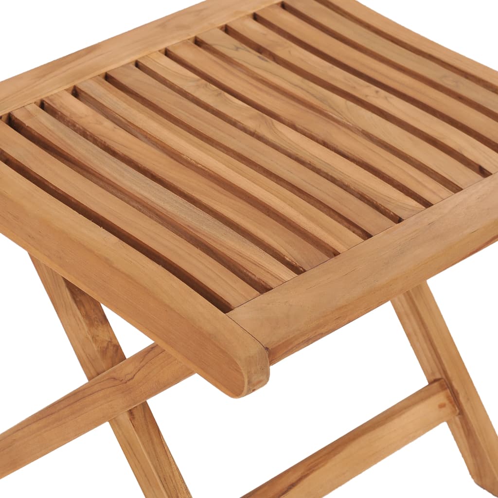 Taburet Pliabil, 46,5 X 49 X 41,5 Cm, Lemn Masiv De Tec