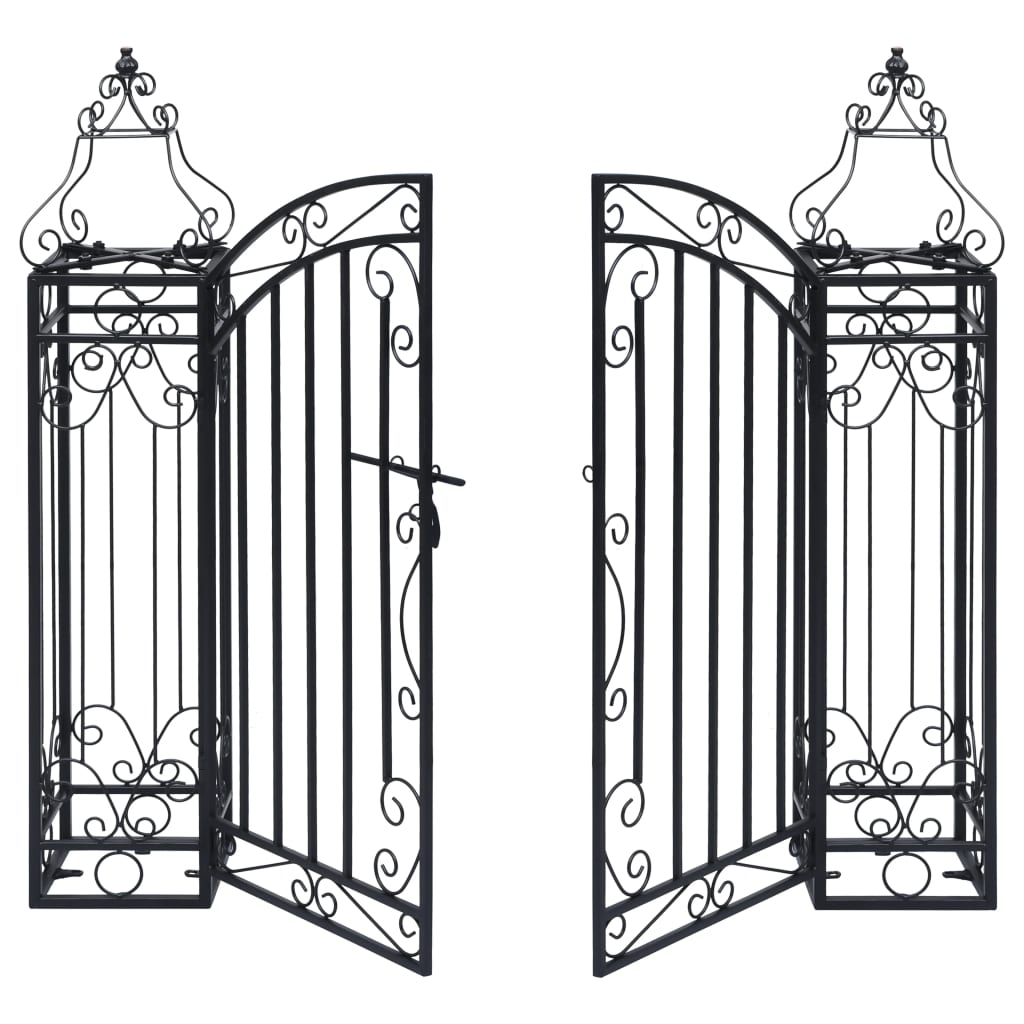 Poartă De Grădină Ornamentală, 122 X 20,5 X 100 Cm, Fier Forjat