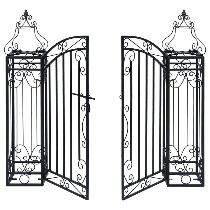 Poartă De Grădină Ornamentală, 122 X 20,5 X 100 Cm, Fier Forjat