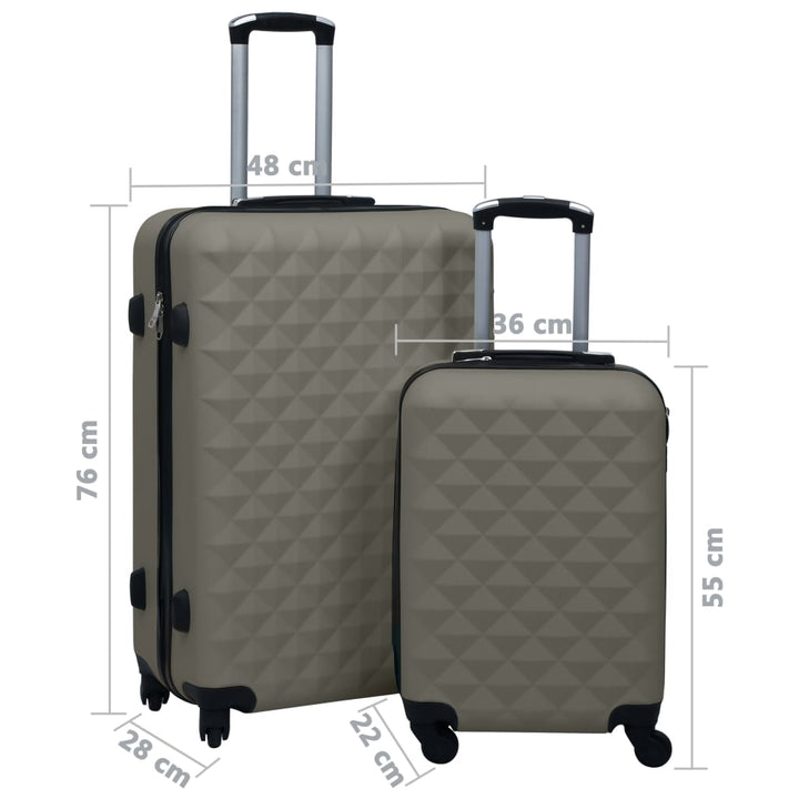 Set De Valize Cu Carcasă Rigidă, 2 Piese, , Abs