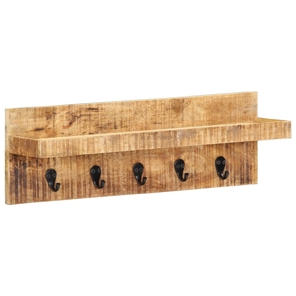 Cuier De Haine De Perete, 60 X 15 X 20 Cm, Lemn Masiv De Mango