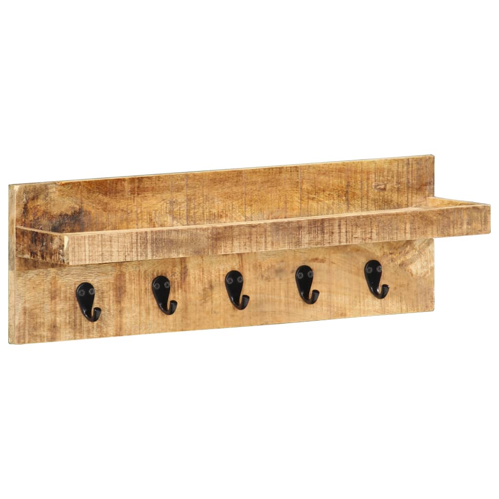 Cuier De Haine De Perete, 60 X 15 X 20 Cm, Lemn Masiv De Mango