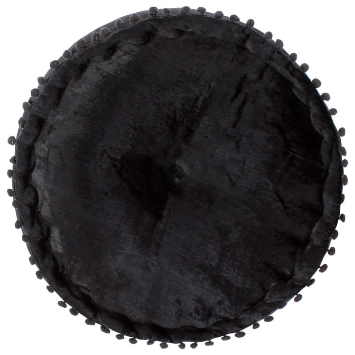 Fotoliu Puf Rotund, Antracit, 40 X 20 Cm, Catifea