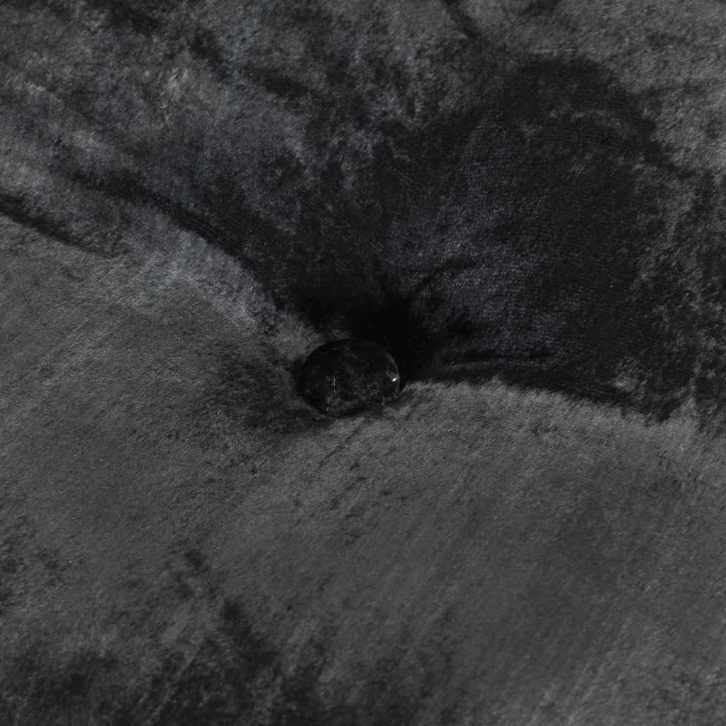Fotoliu Puf Rotund, Antracit, 40 X 20 Cm, Catifea