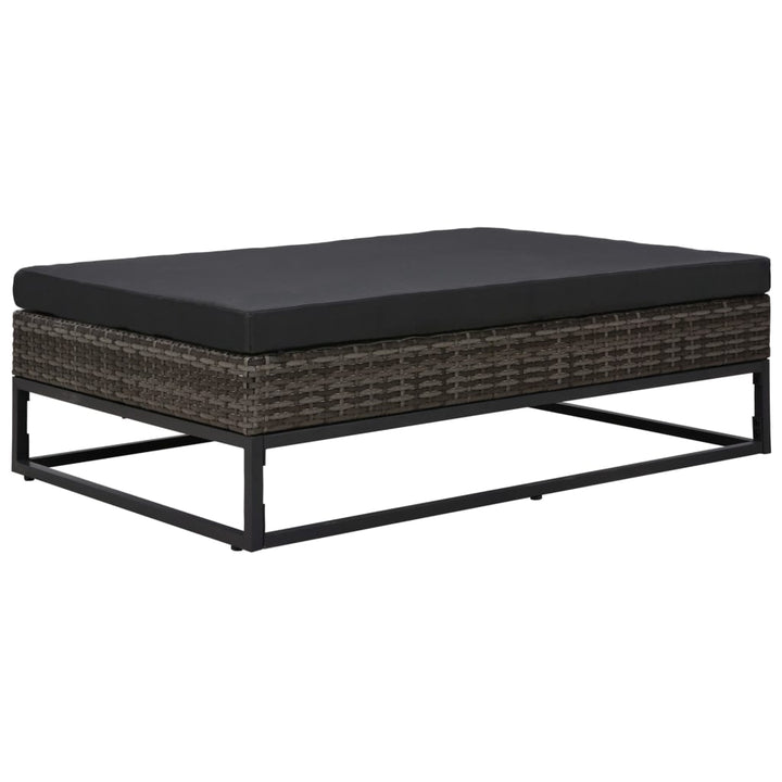 Set Canapele De Grădină Cu Perne, 5 Piese, Gri, Poliratan