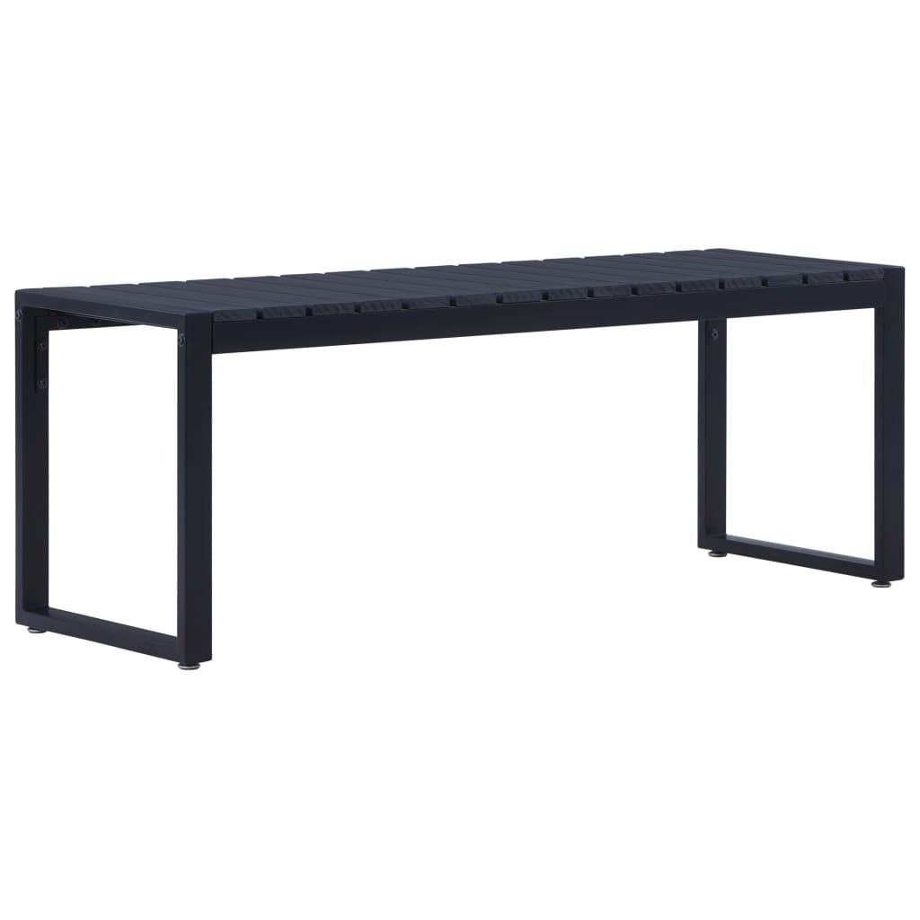 Bancă De Grădină, Negru, 180 Cm, Placă Ps