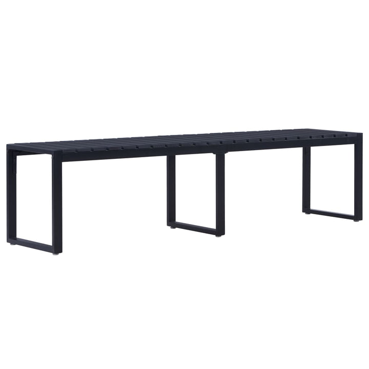 Bancă De Grădină, Negru, 180 Cm, Placă Ps