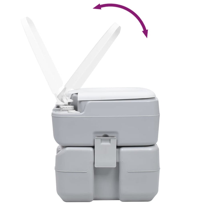 Toaletă Portabilă Pentru Camping, Gri, 20+10 L