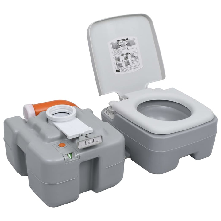 Toaletă Portabilă Pentru Camping, Gri, 20+10 L
