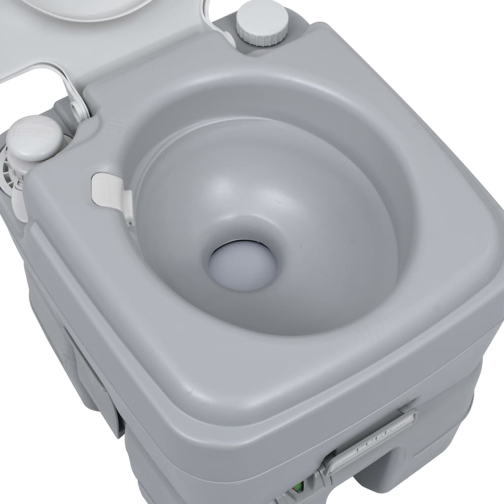 Toaletă Portabilă Pentru Camping, Gri, 20+10 L
