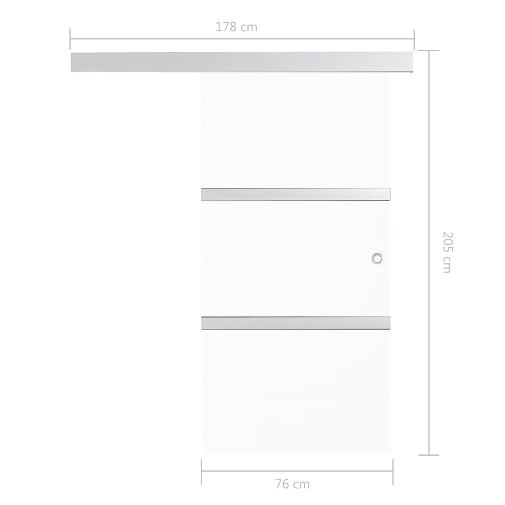Ușă Glisantă Cu Opritor Silențios Sticlă Esg/Aluminiu