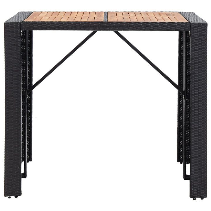 Vixl Set Mobilier De Exterior 5 Piese, , Poliratan, Lemn Acacia