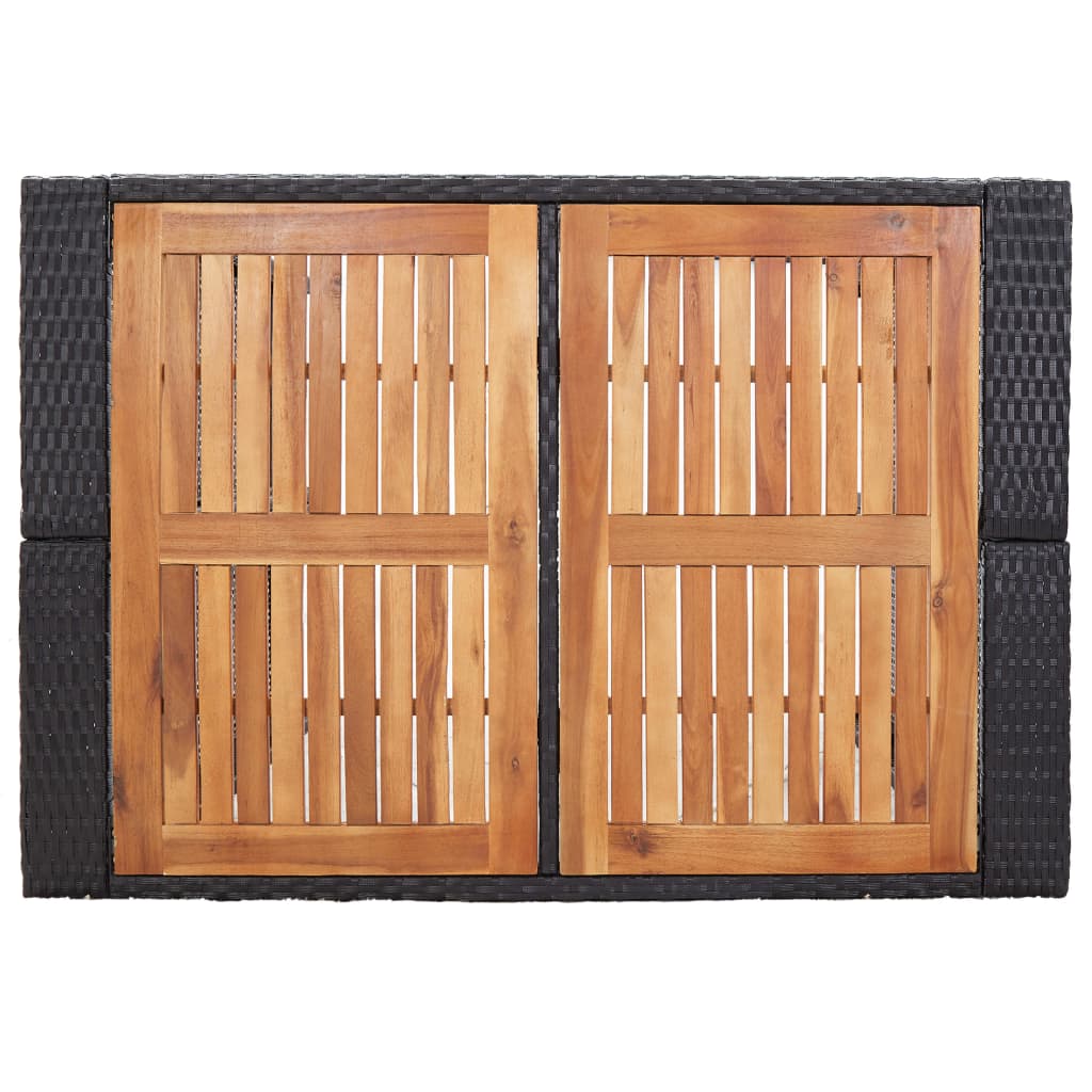 Vixl Set Mobilier De Exterior 5 Piese, , Poliratan, Lemn Acacia