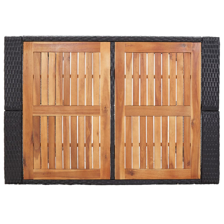 Vixl Set Mobilier De Exterior 5 Piese, , Poliratan, Lemn Acacia
