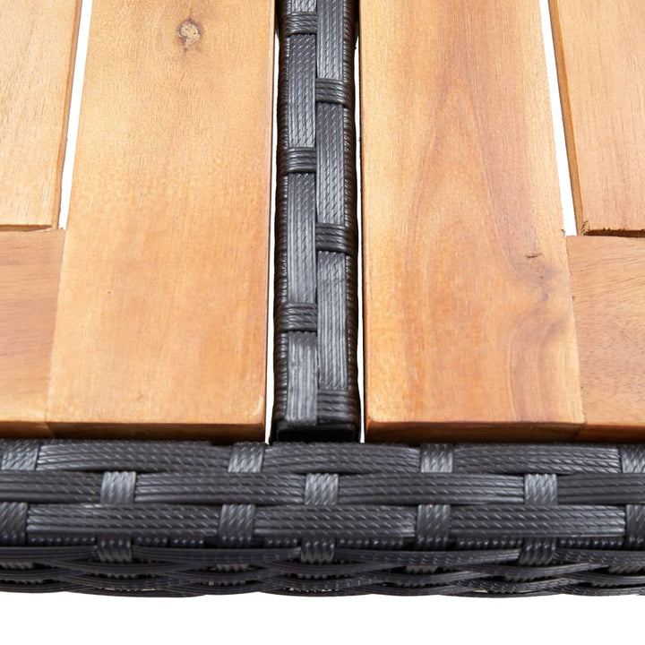 Vixl Set Mobilier De Exterior 5 Piese, , Poliratan, Lemn Acacia
