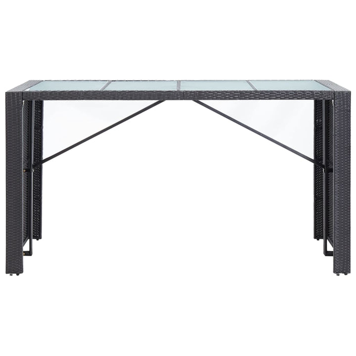 Vixl Set Mobilier De Bar De Exterior, Negru, Poliratan