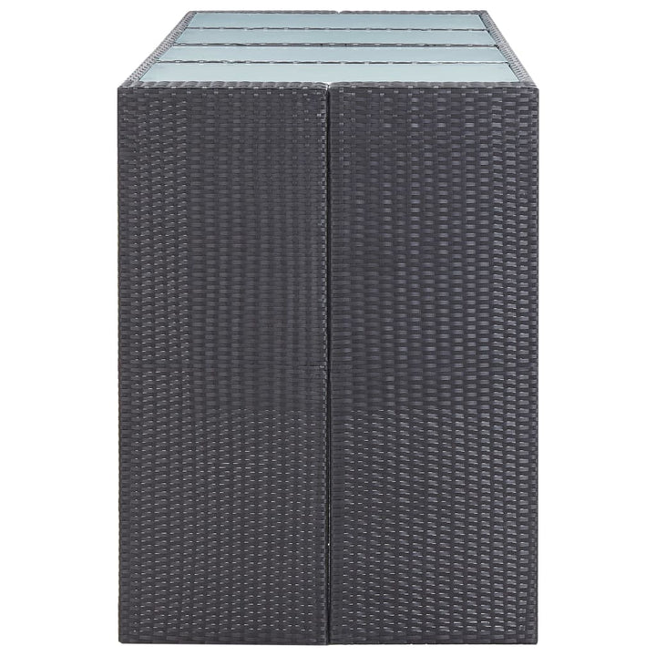 Vixl Set Mobilier De Bar De Exterior, Negru, Poliratan