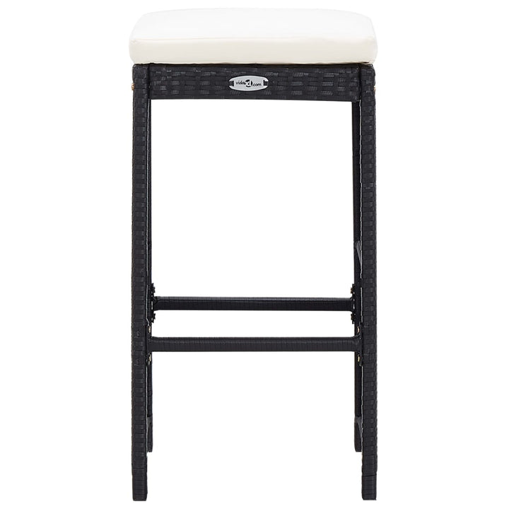 Vixl Set Mobilier De Bar De Exterior, Negru, Poliratan