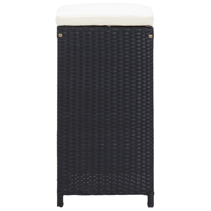 Vixl Set Mobilier De Bar De Exterior, Negru, Poliratan