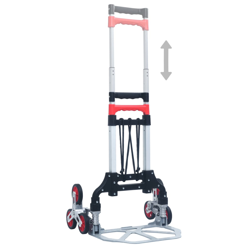 Cărucior Pliabil Pentru Scări, 70 Kg, Argintiu, Aluminiu
