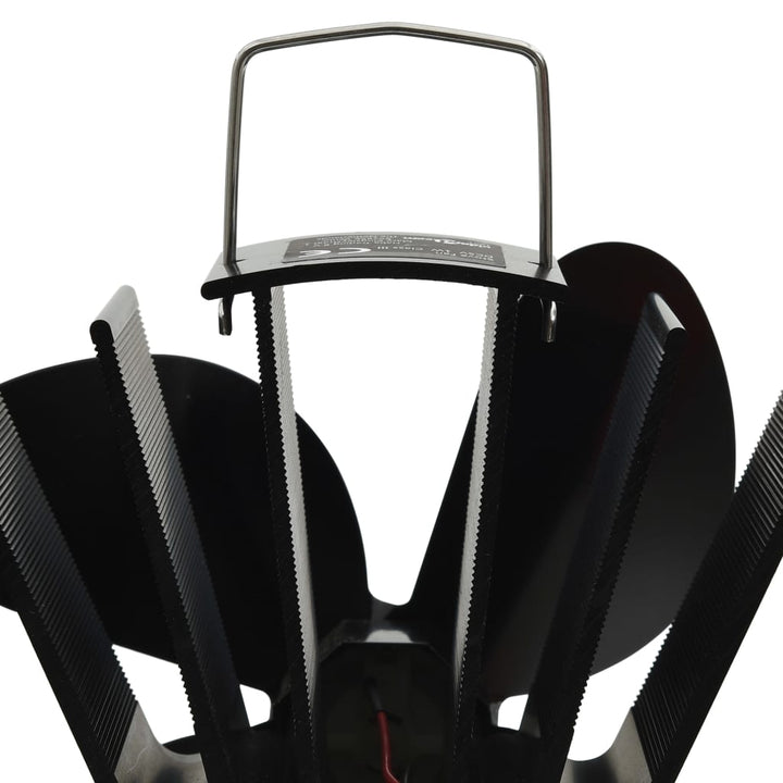Ventilator De Sobă Cu Alimentare Termică, 4 Palete, Negru