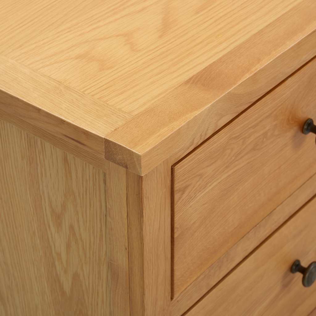 Dulap Cu Sertare, 80 X 35 X 75 Cm, Lemn Masiv Stejar