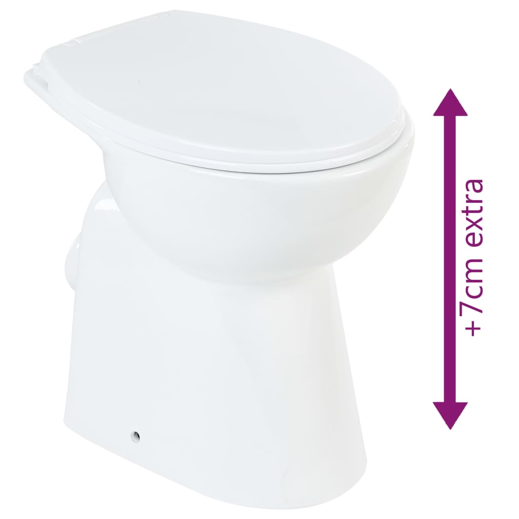 Vas Wc Fără Ramă, Închidere Silențioasă, + 7 Cm, , Ceramică