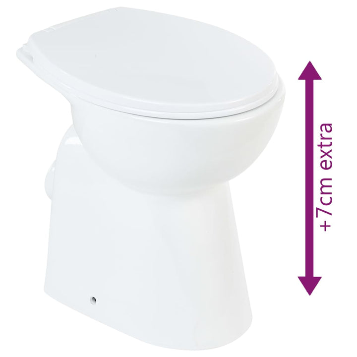 Vas Wc Fără Ramă, Închidere Silențioasă, + 7 Cm, , Ceramică