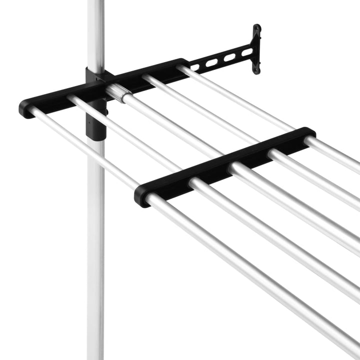 Sistem Șifonier Telescopic, Cu Bare Și Raft, Aluminiu